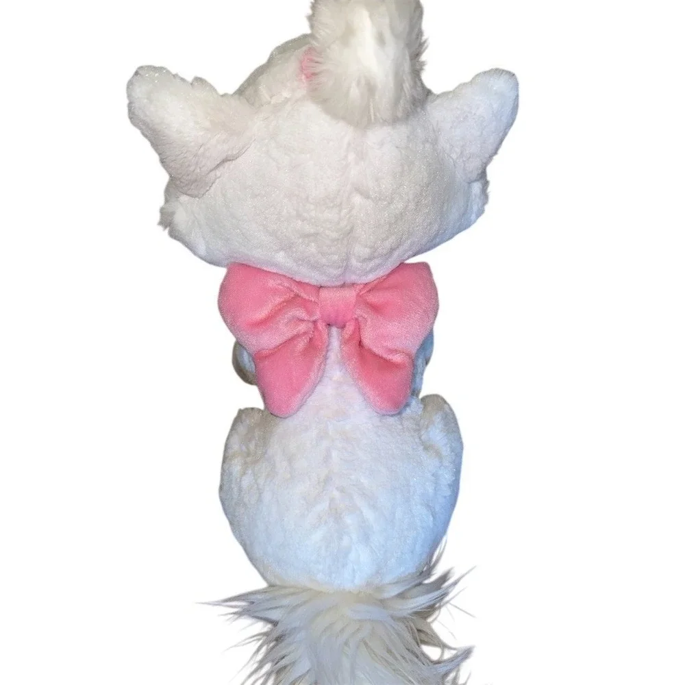 Disney‎ Parks Marie Aristocats Plush Stuffed Animal White Cat Pink Bow 48in boa